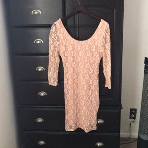 Peach Lace Dress